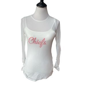 NFL Team Apparel All Sports Couture Kansas City Chiefs Tank Top with Mesh Cover